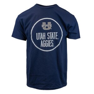 TSHIRT USTATE ON TOP LINE UTAH STATE AND AGGIES BELOW